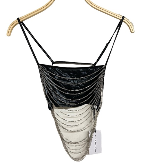 New WeWoreWhat Chain Bandeau Top - Picture 2 of 6